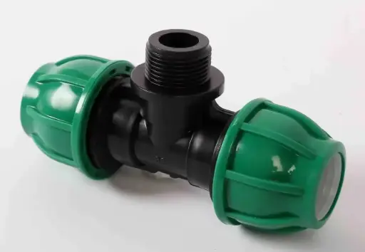 40x1-1/4" HDPE MALE THREAD TEE