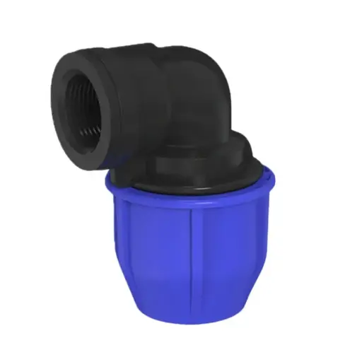 90x3" HDPE FEMALE THREAD ELBOW